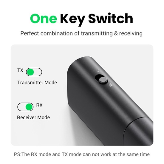 Bộ nhận/phát âm thanh Bluetooth 5.1 UGREEN CM523 - 60300 | Biến loa thường thành loa Bluetooth, truyền xa đến 10m